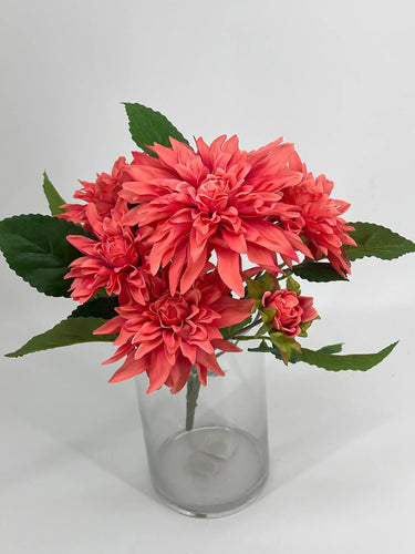 Le Fleur Dahlia Bush Pink 19.5" - Artificial Flowering Plants Silk