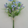 Golden Bell Daisy/Leaf Bundle Blue 20" - Artificial Flowering Plants Silk