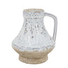 A&B Earthy White Terracotta Vase with Handle 5.5"D x 6" - Vases Merchandise