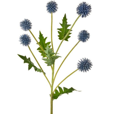 Regency Echinops Spray Blue 24" - Artificial Flowering Plants Silk