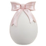 Egg with Bow Figurine 7.5" - Evergreen Home and Floral