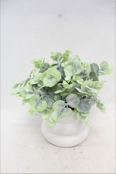 Supreme Eucalyptus with Pot 10" - Artificial Non-Flowering Plants Silk