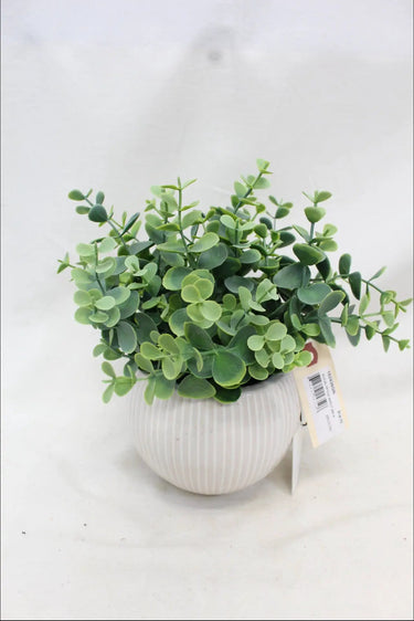 Supreme Eucalyptus with Pot 9" - Artificial Non-Flowering Plants Silk