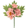 Napco Felt Peony Spray Apricot 15" - Artificial Flowering Plants Silk
