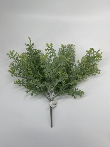 Le Fleur Flocked Dusty Miller Bush 16.5" - Artificial Flora Silk