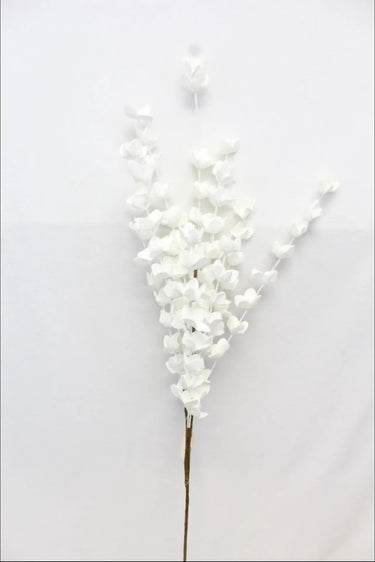 Supreme Foam Eucalyptus Spray White 39" - Artificial Non-Flowering Plants Silk