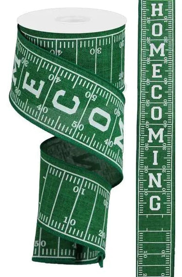 Football Field/Homecoming Ribbon 2.5" x 10 yd - Evergreen Home and Floral