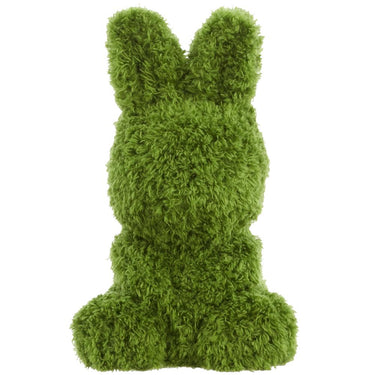 Furry Moss Bunny Figurine Green 7.5" - Evergreen Home and Floral