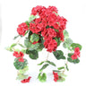 GSC Geranium Hanging Bush Red x12 - Uncategorized Silk