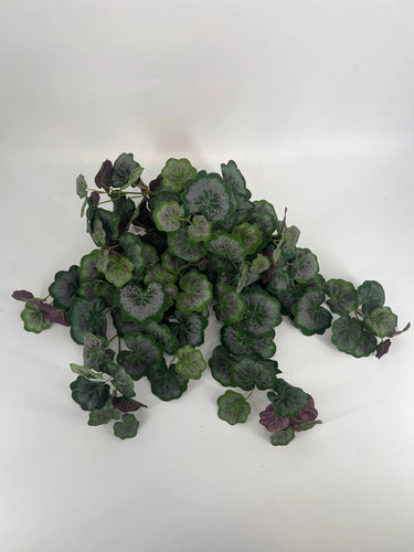 Le Fleur Geranium Leaves Hanging Bush Green - Artificial Non-Flowering Plants Silk