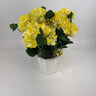 GSC Geranium Yellow Potted Plant - Artificial Flora Hanging Basket & Porch Pots