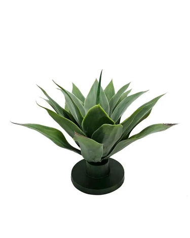 Greenhouse International Giant Silver Agave Plant w/ Base 17"H X 18"W - Artificial Non-Flowering Plants Silk
