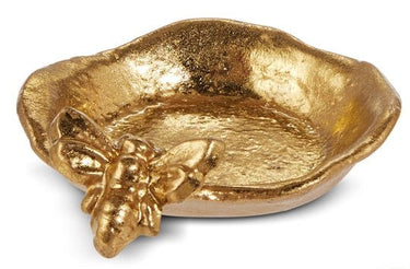Gold Bee or Bird Trinket Tray (2 Sizes) 4 - 6" - Evergreen Home and Floral
