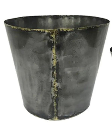 SNK Gray-Gold Metal Pot 10" x 7" x 9" - Uncategorized Merchandise