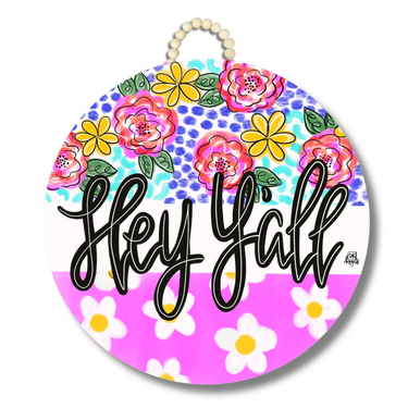 DK Designs "Hey Y'All" The Blues Door Hanger - Decor Merchandise