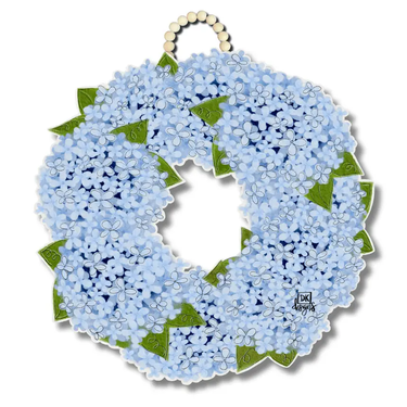 DK Designs Hydrangea Wreath Door Hanger - Decor Merchandise