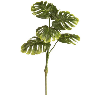 Allstate Split Philodendron Leaf Spray Green 13" - Uncategorized Silk