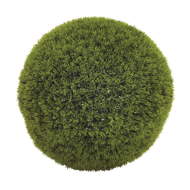 Deco Marché Indoor-Outdoor Green Grass Ball 15" x 15" x 15" - Artificial Non-Flowering Plants Silk