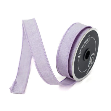 Farrisilk Lavender Dupion Wired Ribbon 1" X 10Yd - Ribbons & Trim Ribbon