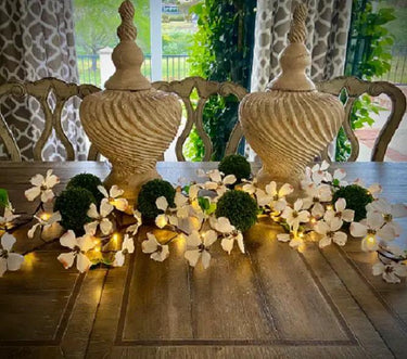 Light Garden Lit LED Dogwood Garland 70" - Uncategorized Lamps/Lights