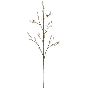 Allstate Magnolia Bud Spray White 44.4" - Artificial Flowering Plants Silk
