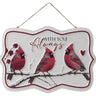 Special T Metal Cardinal "With You Always" Hanging Sign 11.75"H x 8"W - Novelty Signs Merchandise