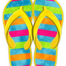 Metal Summer Stripe Flip Flops 12.75" - Evergreen Home and Floral