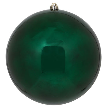 Vickerman UV Midnight Green Shiny Ball Ornament 6" (Bag of 4) - Holiday Ornaments Merchandise