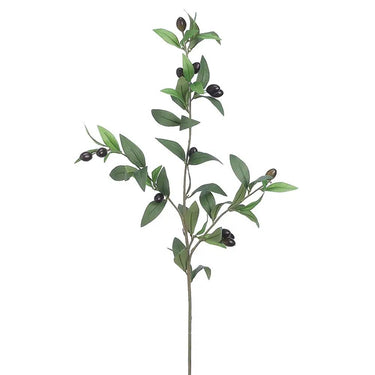 Allstate Olive Branch Green-Burgundy 31.5" - Artificial Non-Flowering Plants Silk
