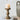 A&B Ornate Wooden Candle Holder with Antique Gold Finish 3.5"D x 8"H - Candle Holders Merchandise