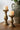 Ornate Wooden Candle Holder with Gold Finish 3.5"D x 11"H - Evergreen Home and Floral