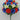 Peony/Dahlia/Lily/Rose Bud Mixed Bush Red - White - Blue 24" - Evergreen Home and Floral