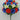 Golden Bell Peony/Dahlia/Lily/Rose Bud Mixed Bush Red-White-Blue 24" - Artificial Flowering Plants Silk