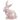 Pink Glaze Bunny Figurine 8.5" - Evergreen Home and Floral