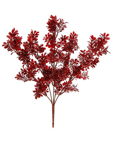 Greenhouse International Plastic Boxwood Bush Burgundy 18"H - Uncategorized Silk