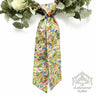 D Stevens Poplin Floral Print Wreath Sash Ribbon 4"W x 56"L - Wreaths & Garlands Wreath Sash
