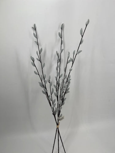 Le Fleur Pussy Willow Spray Grey 29.5" - Artificial Non-Flowering Plants Silk