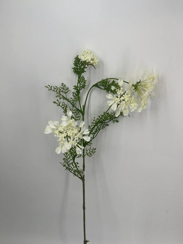 Le Fleur Queen Anne's Lace Spray White 37.5" - Artificial Flowering Plants Silk
