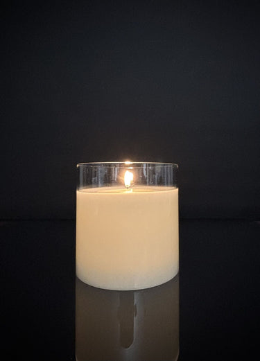 Radiance Large Pillar Candle Ivory 5.75" x 5.75" - Evergreen Home and Floral