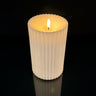 Radiance Outdoor Pillar Battery Candle Medium 4" x 6.5" - Evergreen Home and Floral