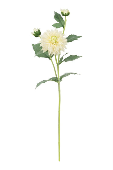 Select Real-Touch Dahlia Spray Cream 24" - Artificial Flowering Plants Silk