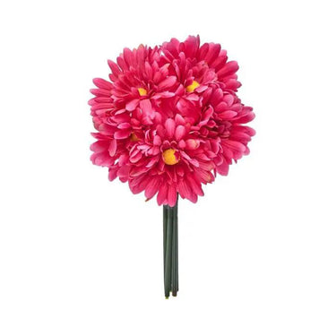 Regency Real Touch Gerbera Bundle (x5) Hot Pink 11.5" - Artificial Flowering Plants Silk