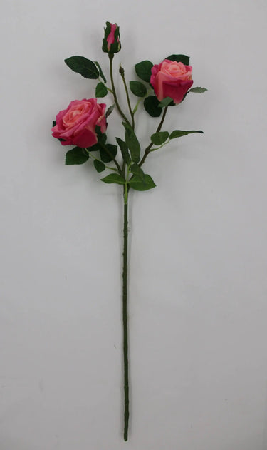 Golden Bell Real Touch Rose Bud Stem Pink 31" - Artificial Flowering Plants Silk