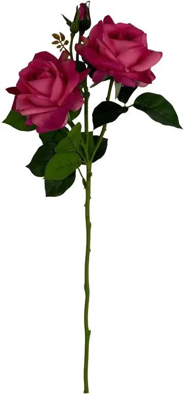 Select Real Touch Rose Spray Hot Pink 26" - Artificial Flowering Plants Silk
