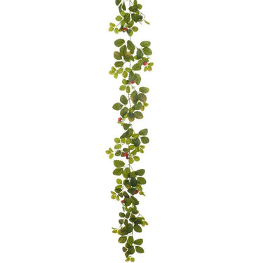 Allstate Real Touch Strawberry Leaf Garland 6' - Garlands Silk