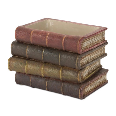 Melrose Resin Book Stack Container 5"H - Vases Merchandise