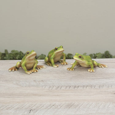 Resin Frog (3 Asst) 3.54"L - Evergreen Home and Floral