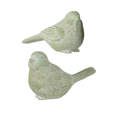 Regency Resin Green Garden Bird Figurine (2 Asst) 4" - Figurines Merchandise