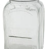 A&B Ribbed Clear Glass Kitchen Canister (3 Sizes) - Food Storage Containers Merchandise
