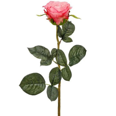 Regency Rina Open Rose Stem Pink 27" - Uncategorized Silk